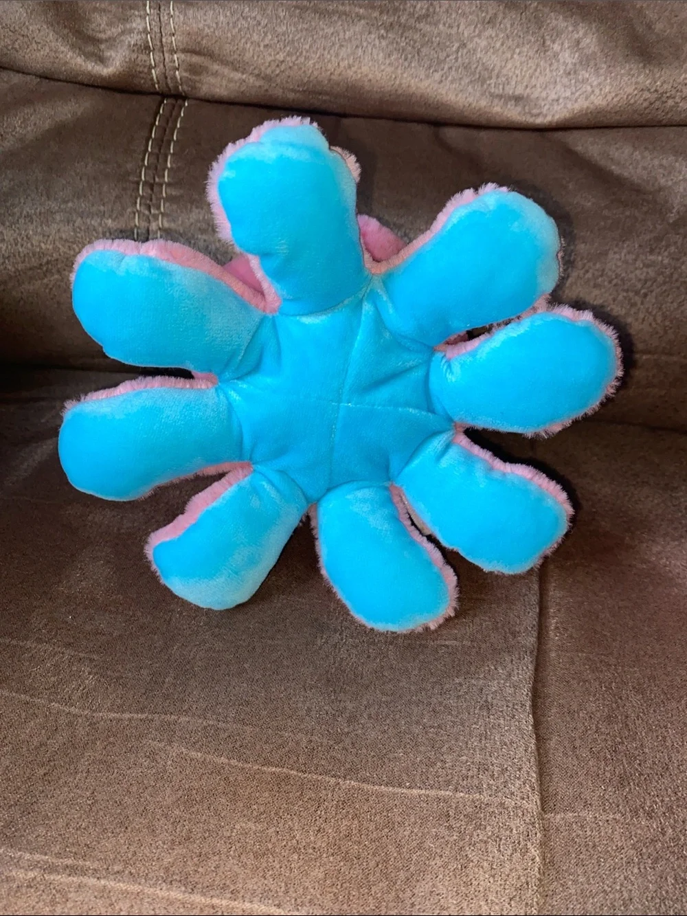 Ty Pink Octopus Plush Duo with Blue & Cream Accents